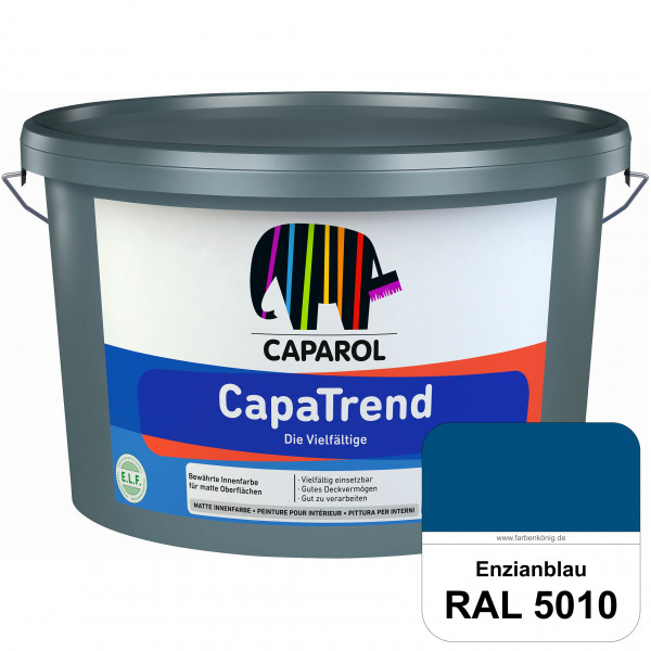 CapaTrend (RAL 5010 Enzianblau) matte hochdeckende Dispersionsfarbe für den Innenbereich