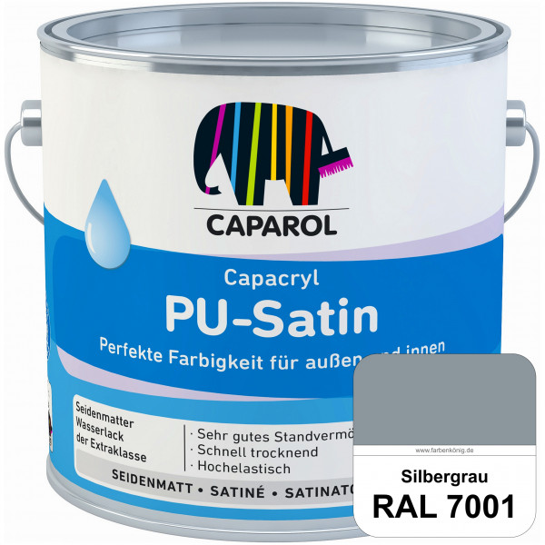 Capacryl PU-Satin (RAL 7001 Silbergrau) hochwertige Zwischen-/ Schluss­lackierungen für grundierte H