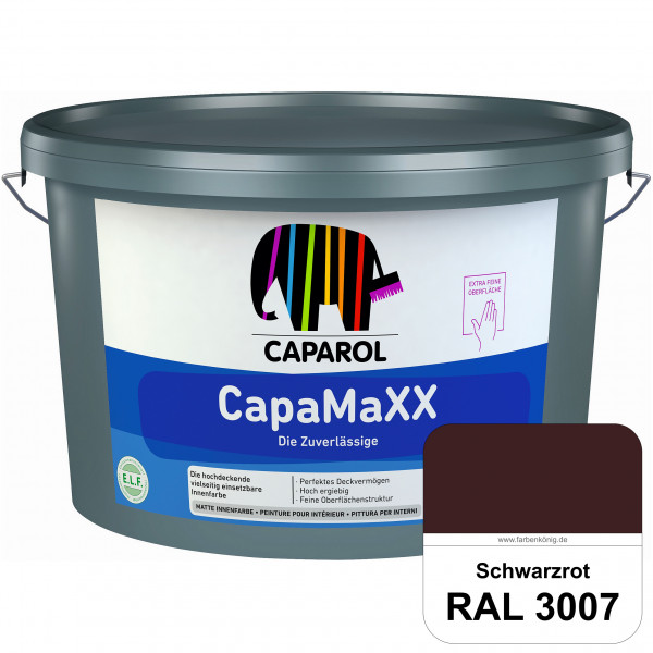 CapaMaXX (RAL 3007 Schwarzrot) tuchmatte Innenfarbe mit hohem Deckvermögen und Ergiebigkeit