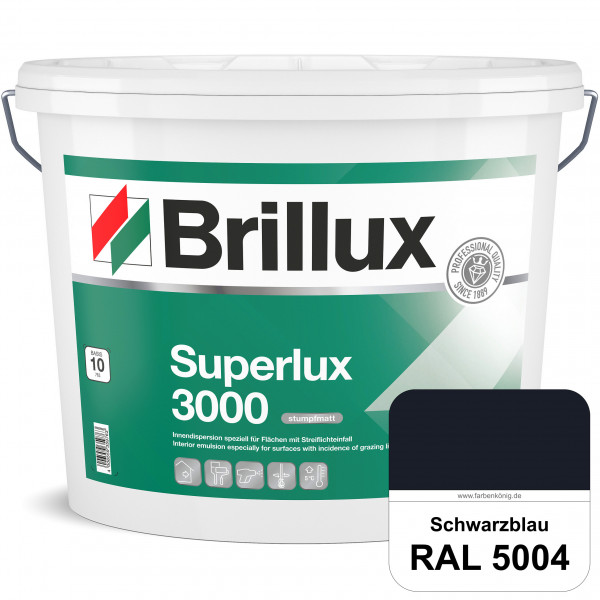 Superlux 3000 (RAL 5004 Schwarzblau) hoch deckende stumpfmatte Innen-Dispersionsfarbe - streiflichtu