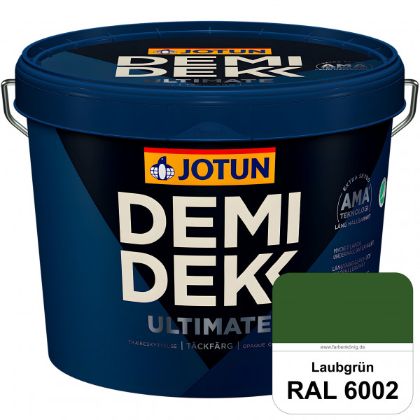 DEMIDEKK ULTIMATE Täckfärg - Deckende Holzfarbe (RAL 6002 Laubgrün)