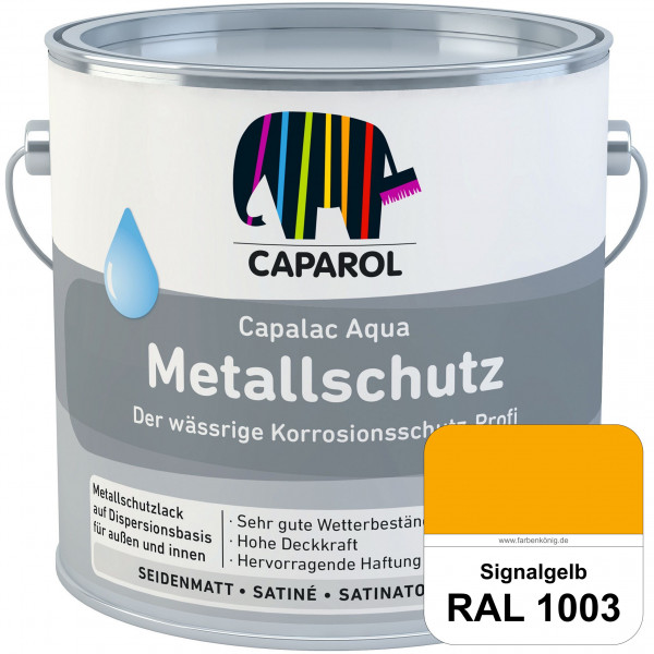Capalac Aqua Metallschutz (RAL 1003 Signalgelb) wasserbasierter Korrosionsschutz für Stahl & verzink