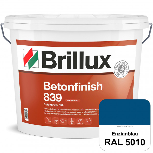 Betonfinish 839 (RAL 5010 Enzianblau) elastische Beschichtung zum Schutz rissgefährdeter Betonbautei
