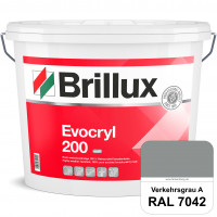 Evocryl 200 (RAL 7042 Verkehrsgrau A) Verschmutzungsunempfindliche 100% Reinacrylat Fassadenfarbe