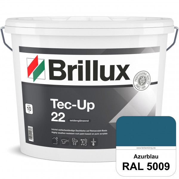 Tec-Up 22 (RAL 5009 Azurblau) Höchst wetterbeständige Dachfarbe auf Reinacrylat-Basis