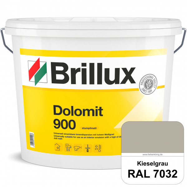 Dolomit 900 (RAL 7032 Kieselgrau) stumpfmatte Innen-Dispersionsfarbe mit gutem Deckvermögen