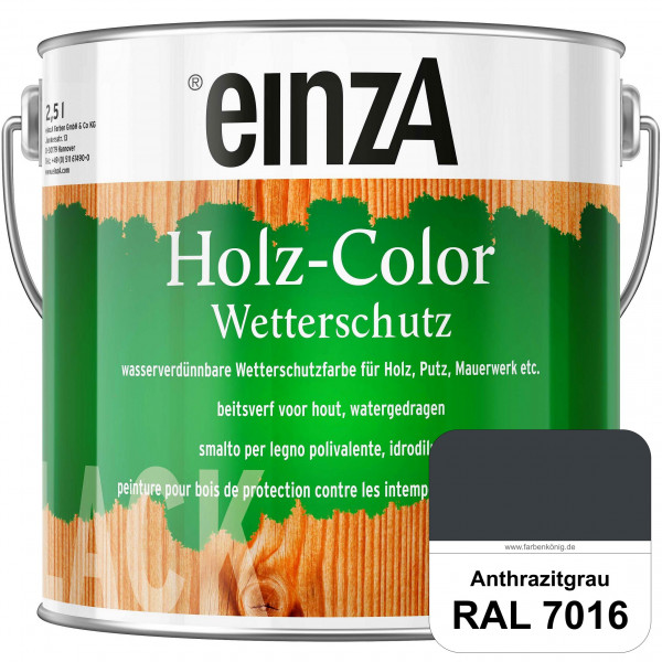 einzA Holz-Color (RAL 7016 Anthrazitgrau) Wetterschutzfarbe für außen