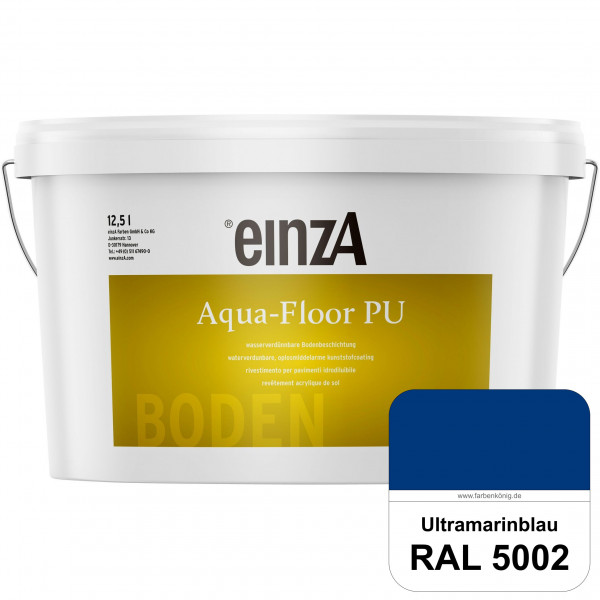 einzA Aqua-Floor PU (RAL 5002 Ultramarinblau) seidenglänzender Acryl-PU-Bodenbeschichtung