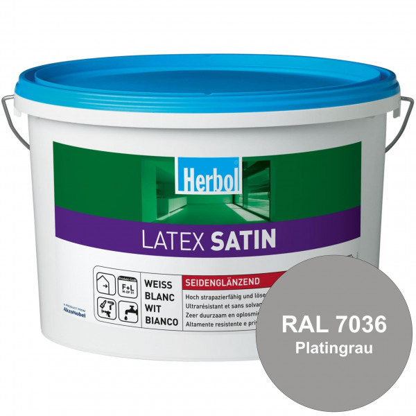 Latex Satin (RAL 7036 Platingrau) Seidenglänzende Latexfarbe mit hoher Strapazierfähigkeit