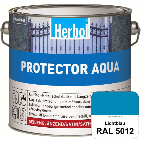 Protector Aqua (RAL 5012 Lichtblau) Lack für Eisen, Stahl und NE-Metalle (Innen&Außen)