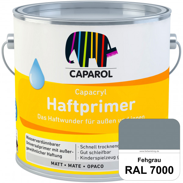 Capacryl Haftprimer (RAL 7000 Fehgrau) Grundierungen Holz, Zink, Hart-PVC, Aluminium, Kupfer (innen