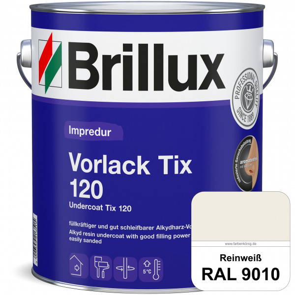 Impredur Vorlack Tix 120 (RAL 9010 Reinweiß) Vorlack für grundierte bzw. gespachtelten Holz- und Met