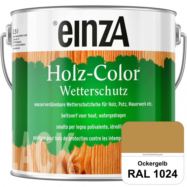 einzA Holz-Color (RAL 1024 Ockergelb) Wetterschutzfarbe für außen