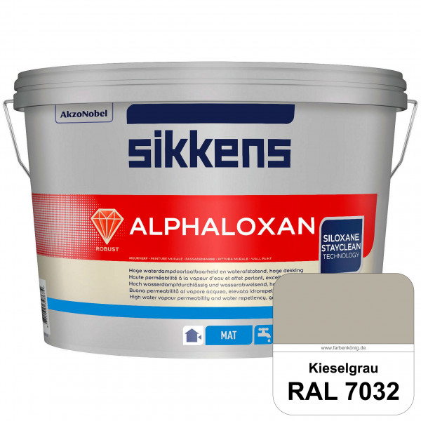 Alphaloxan (RAL 7032 Kieselgrau) Professionelle Siliconharz-Fassadenfarbe (außen)