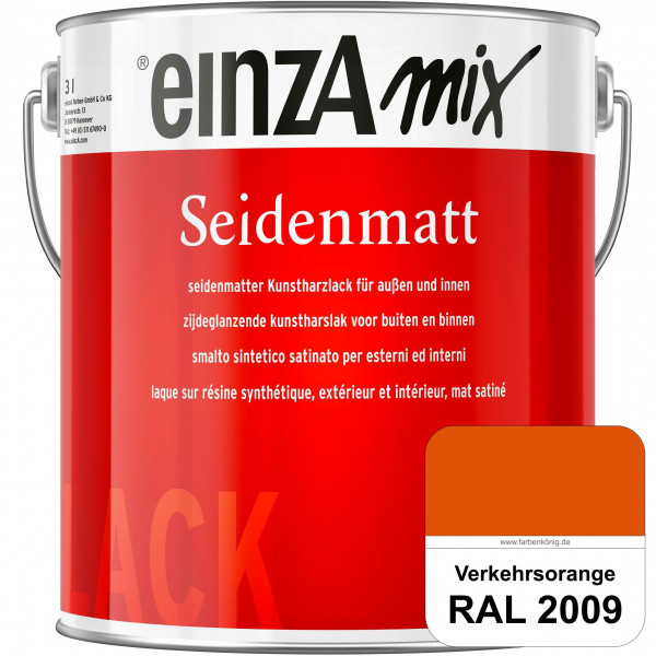 einzA Seidenmatt (RAL 2009 Verkehrsorange) Lösemittelhaltiger Seidenmattlack