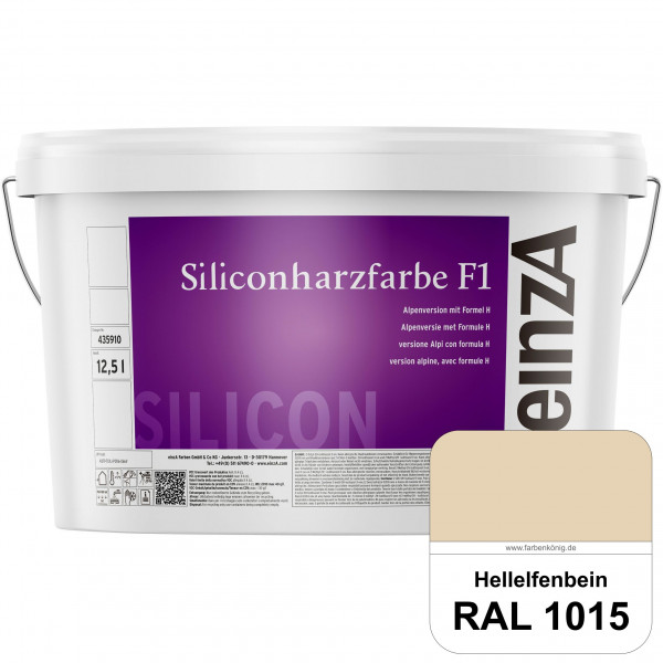 einzA Siliconharzfarbe F1 (RAL 1015 Hellelfenbein) Universal Siliconharz-Fassadenfarbe, kalkmatt, we