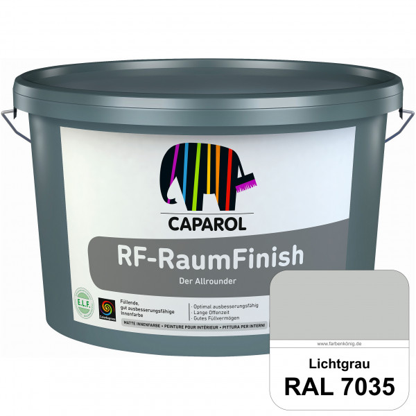 RF-RaumFinish (RAL 7035 Lichtgrau) Füllende, gut ausbesserungsfähige matte Innenfarbe
