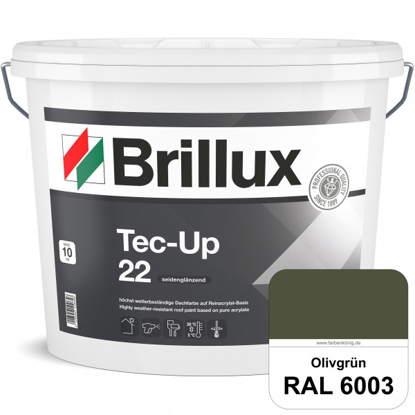 Tec-Up 22 (RAL 6003 Olivgrün) Höchst wetterbeständige Dachfarbe auf Reinacrylat-Basis