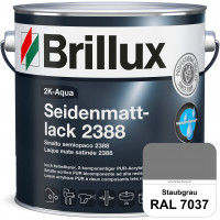 2K-Aqua Seidenmattlack 2388 (RAL 7037 Staubgrau) mechanisch und chemisch hoch belastbar für außen & 