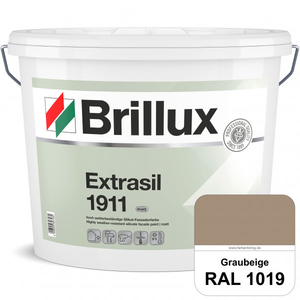 Extrasil 1911 (RAL 1019 Graubeige) Fassadenfarbe Silikatbasis für Fassaden- und Egalisierungsbeschic