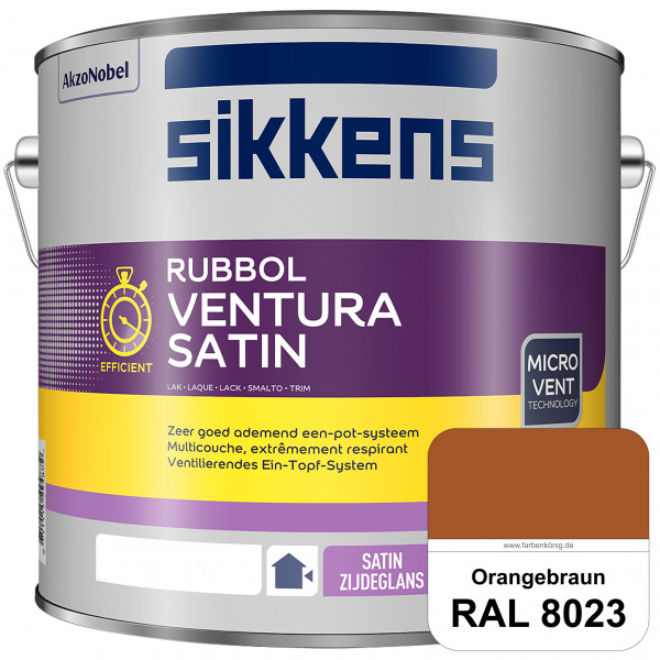 Rubbol Ventura Satin (RAL 8023 Orangebraun) Seidenglanzlack (lösemittelhaltig) Fenster & Türen außen