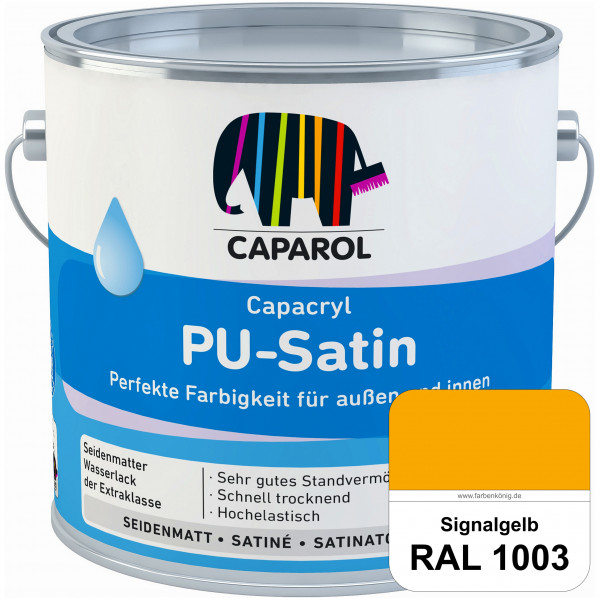 Capacryl PU-Satin (RAL 1003 Signalgelb) hochwertige Zwischen-/ Schluss­lackierungen für grundierte H