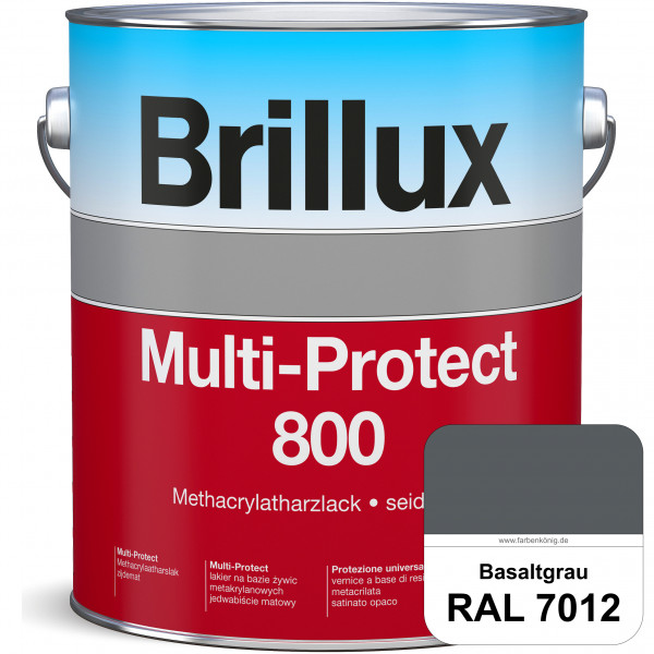 Multi-Protect 800 (RAL 7012 Basaltgrau) seidenmatter, hoch wetterbeständiger Methacrylatharzlack, fü