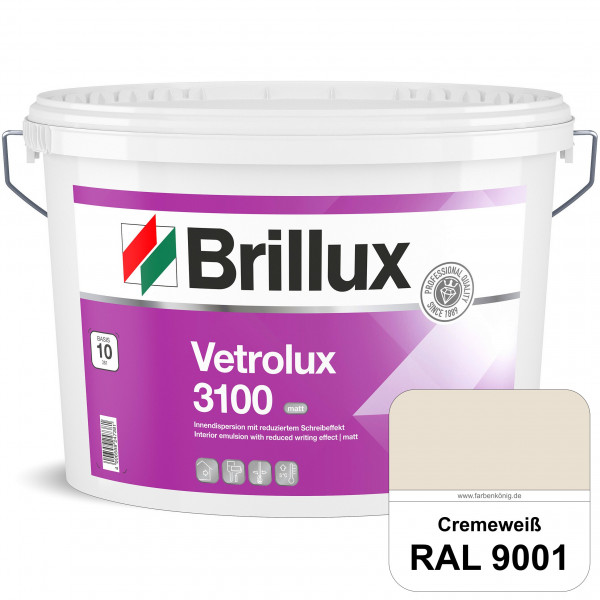 Vetrolux ELF 3100 (RAL 9001 Cremeweiß) matte & gut zu reinigende Spezial-Innenfarbe