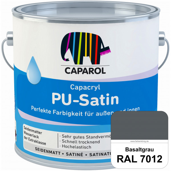 Capacryl PU-Satin (RAL 7012 Basaltgrau) hochwertige Zwischen-/ Schluss­lackierungen für grundierte H