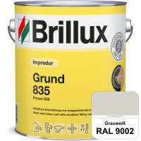 Impredur Grund 835 (RAL 9002 Grauweiß) Grundierung für Laub- und Nadelholz wie Fenstern, Türen etc. 