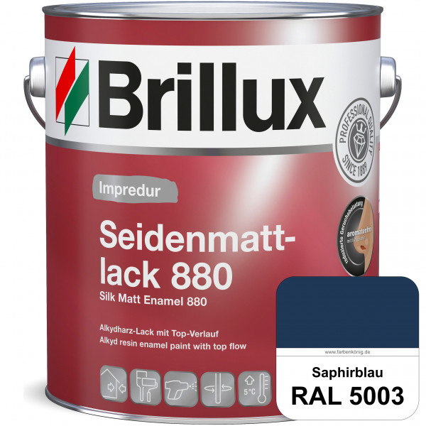 Impredur Seidenmattlack 880 (RAL 5003 Saphirblau) für Holz- oder Metallflächen innen & außen