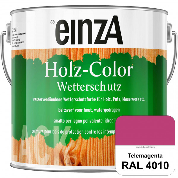 einzA Holz-Color (RAL 4010 Telemagenta) Wetterschutzfarbe für außen
