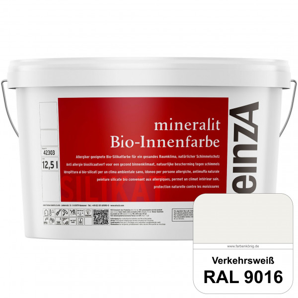 einzA mineralit Bio-Innenfarbe (RAL 9016 Verkehrsweiß) Bio-Silikat-Innenfarbe gemäß VOB DIN 18 363