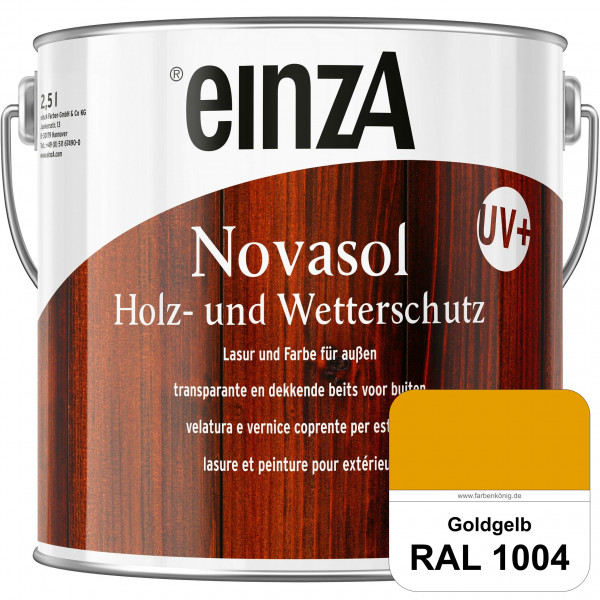 einzA Novasol HW Farbe (RAL 1004 Goldgelb) Deckender Wetterschutz für außen