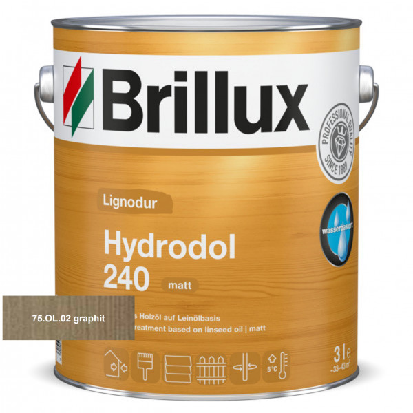 Lignodur Hydrodol 240 (B-Ware) - 0,75 Liter (75.OL.02 Graphit - Brillux Scala)