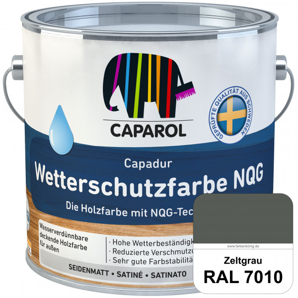 Capadur Wetterschutzfarbe NQG (RAL 7010 Zeltgrau) Holzfarbe mit NQG-Technologie wasserbasiert für au