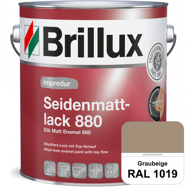 Impredur Seidenmattlack 880 (RAL 1019 Graubeige) für Holz- oder Metallflächen innen & außen