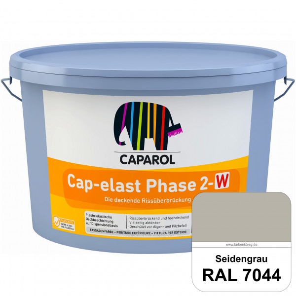 Cap-elast Phase 2-W (RAL 7044 Seidengrau) elastisches Beschichtungssystem für die Sanierung gerissen