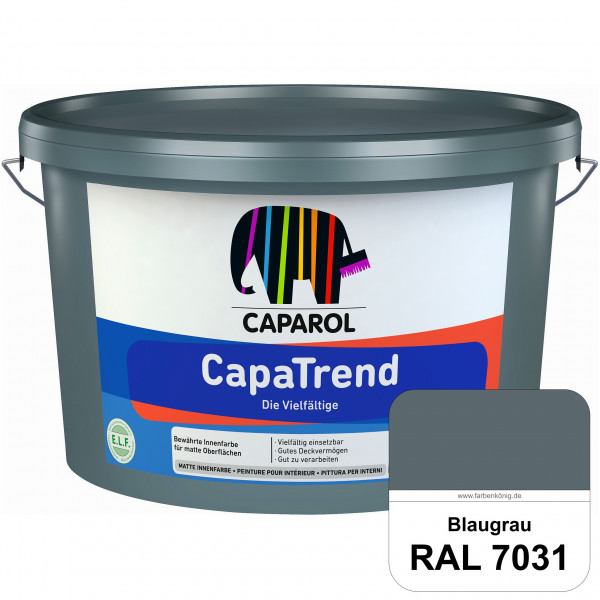 CapaTrend (RAL 7031 Blaugrau) matte hochdeckende Dispersionsfarbe für den Innenbereich
