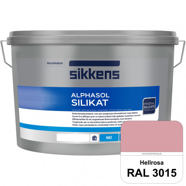 Alphasol Silikat (RAL 3015 Hellrosa) Extrem matte Premium Wandfarbe auf SOL-Silikatbasis