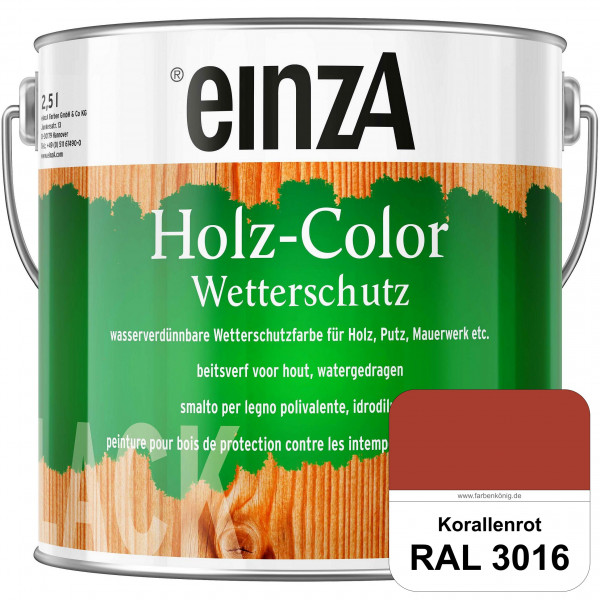 einzA Holz-Color (RAL 3016 Korallenrot) Wetterschutzfarbe für außen