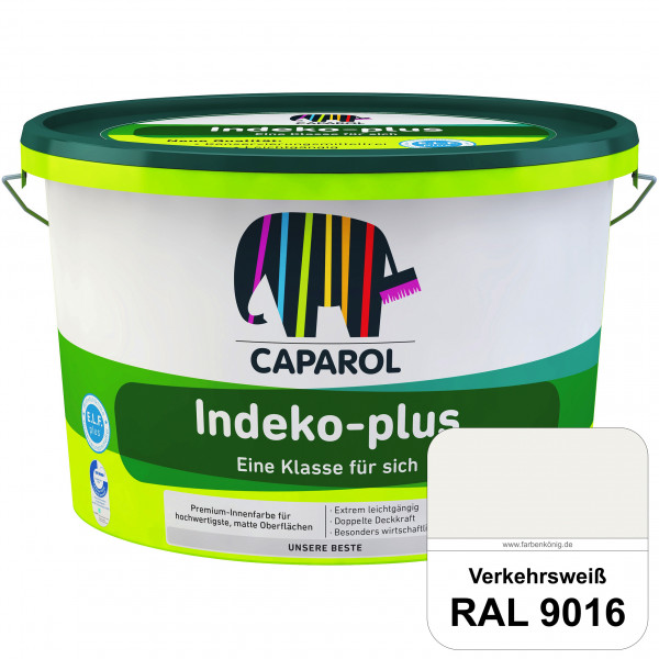 Indeko-plus (RAL 9016 Verkehrsweiß) doppeldeckende matte & hochwertige Innenfarbe