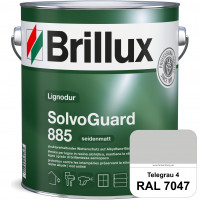 SolvoGuard 885 (RAL 7047 Telegrau 4) deckende oder lasierende seidenmatte Alkydharz-Holzfarbe für au