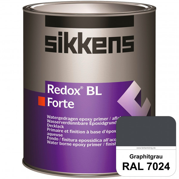 Redox BL Forte (RAL 7024 Graphitgrau) seidenmatte & wasserbasierte 2-K-Epoxidharzlack (innen)