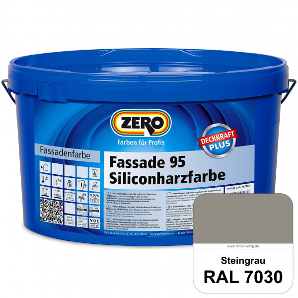 Fassade 95 Siliconharzfarbe (RAL 7030 Steingrau)