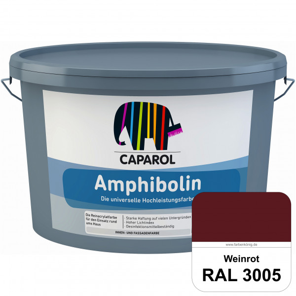 Amphibolin (RAL 3005 Weinrot) Universalfarbe auf Reinacrylbasis innen & außen