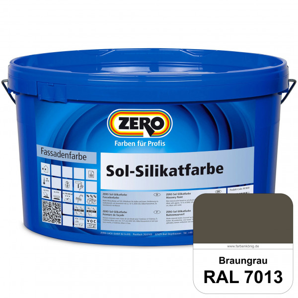 Sol-Silikatfarbe (RAL 7013 Braungrau)