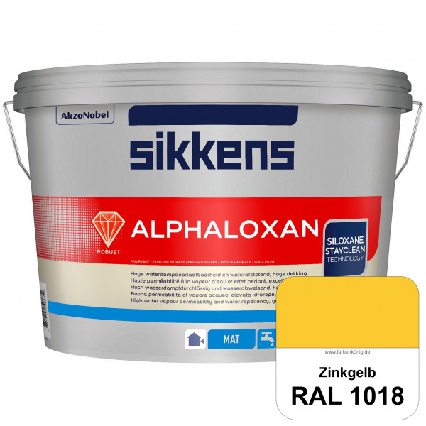 Alphaloxan (RAL 1018 Zinkgelb) Professionelle Siliconharz-Fassadenfarbe (außen)