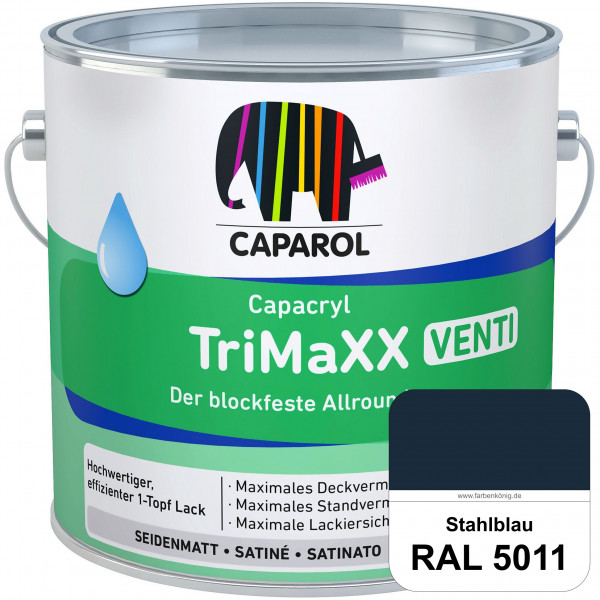 Capacryl TriMaXX Venti (RAL 5011 Stahlblau) Der blockfeste Allrounder für Fenster & Türen