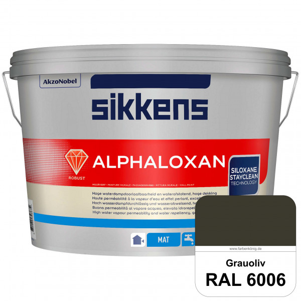 Alphaloxan (RAL 6006 Grauoliv) Professionelle Siliconharz-Fassadenfarbe (außen)